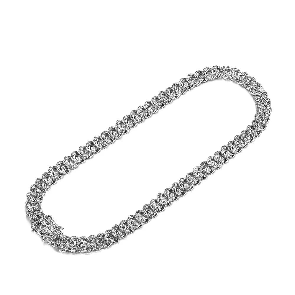 Hip Hop 12MM Custom Diamond Necklace Iced Out Cuban Chains 361 Stainless Steel Cuban Link Chain, Gold/silver
Hip Hop 12MM Custom Diamond Necklace Iced Out Cuban Chains 361 Stainless Steel Cuban Link Chain, Gold/silver