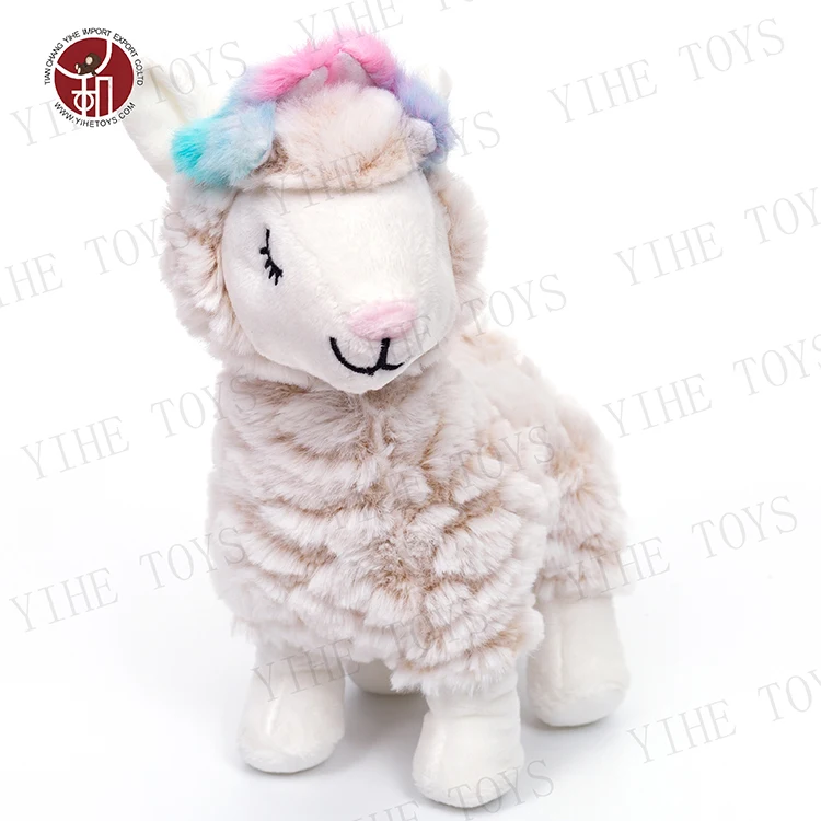 Small Cute White Stuffed Plush Animals Toys Wool Felt Sheep
