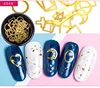 Professional wholesale Christmas gold snowflakes nail art Special gift designs gold sequins nail art set