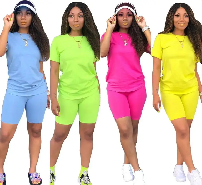 Women Clothing Cotton Short Sleeves Neon Casual 2 Piece Women Outfit Costume Two Piece Sets, Black,white,gray,blue
Women Clothing Cotton Short Sleeves Neon Casual 2 Piece Women Outfit Costume Two Piece Sets, Black,white,gray,blue