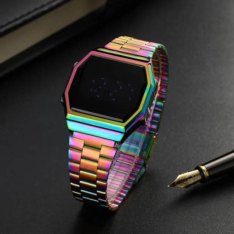 New multifunctional led small square fashion sports waterproof watch touch screen electronic couple watch
New multifunctional led small square fashion sports waterproof watch touch screen electronic couple watch