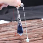 Pendulum Natural Reiki Pendulum Pendant Stone Amehyst Labradorite Chakra Healing Crystal Quartz Gemstone Pendulum