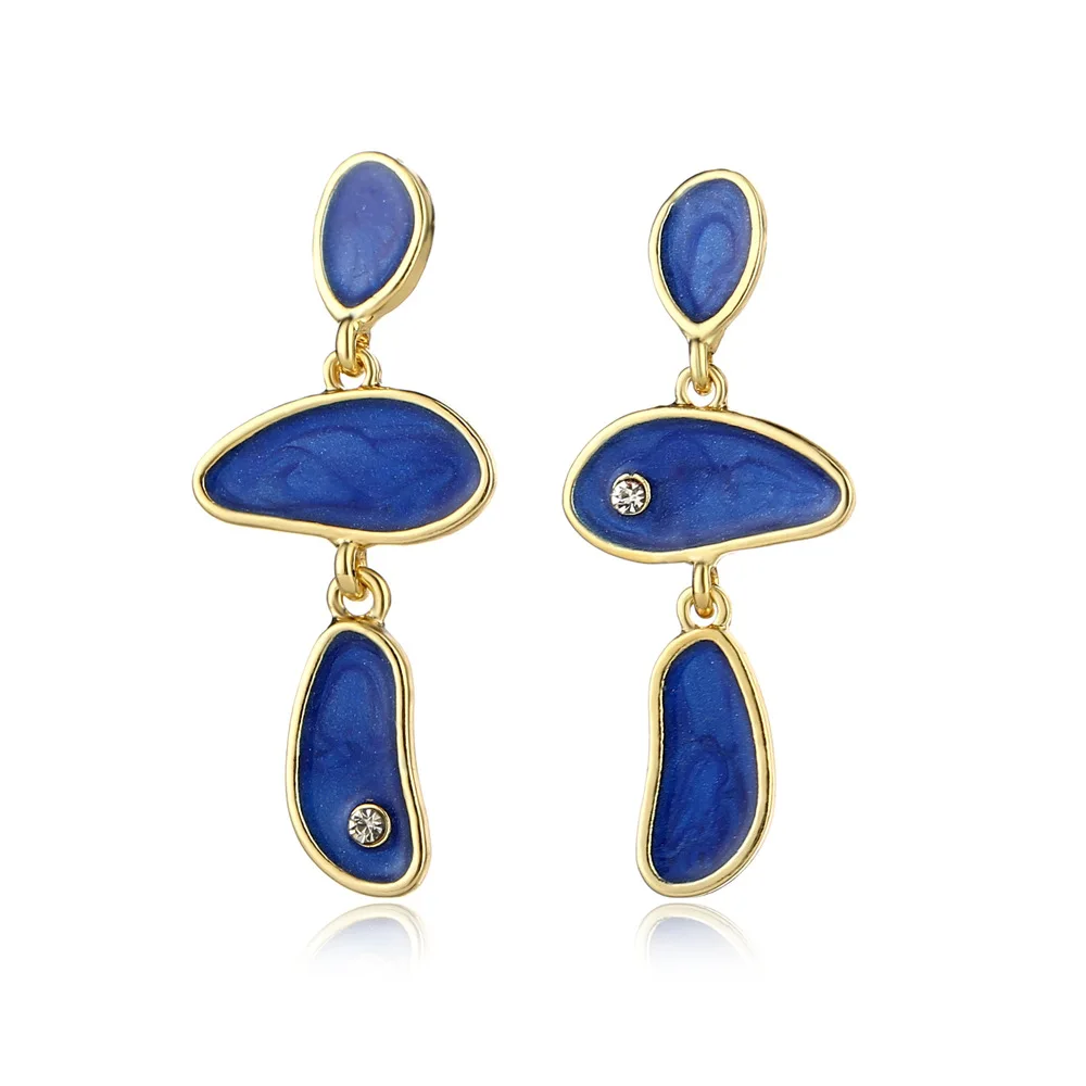 Minimalist Huggie Stud Earrings Blue Color Pendant Enamel Earrings Jewelry For Women
Minimalist Huggie Stud Earrings Blue Color Pendant Enamel Earrings Jewelry For Women