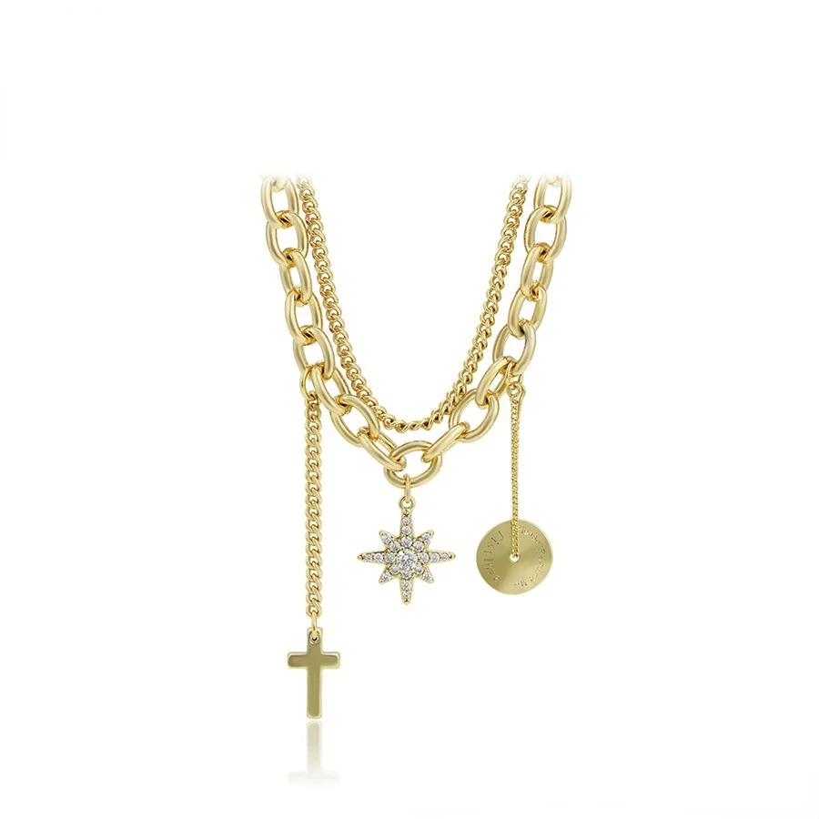 A00694019 Xuping jewelry exquisite new fashion design sense sun set diamond cross pendant double chain 14K necklace
A00694019 Xuping jewelry exquisite new fashion design sense sun set diamond cross pendant double chain 14K necklace