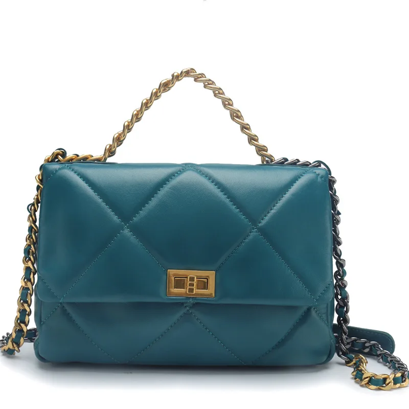 Wholesale 2021 elegant chain shoulder bag Sheepskin cross body purses for ladies luxury genuine leather women's handbag
Wholesale 2021 elegant chain shoulder bag Sheepskin cross body purses for ladies luxury genuine leather women's handbag