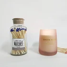 Matches in glass bottles wooden stick matches kitchen matches