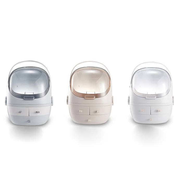 Cosmetic Organizer case makeup storage box with led mirror cosmetic organizer containers, As picture
Cosmetic Organizer case makeup storage box with led mirror cosmetic organizer containers, As picture