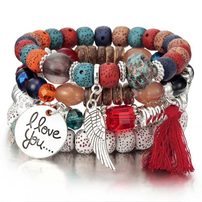Bohemian Bead Stretch Bracelet Natural Stone Pearl Round Disc Charm Bracelet For Women
Bohemian Bead Stretch Bracelet Natural Stone Pearl Round Disc Charm Bracelet For Women