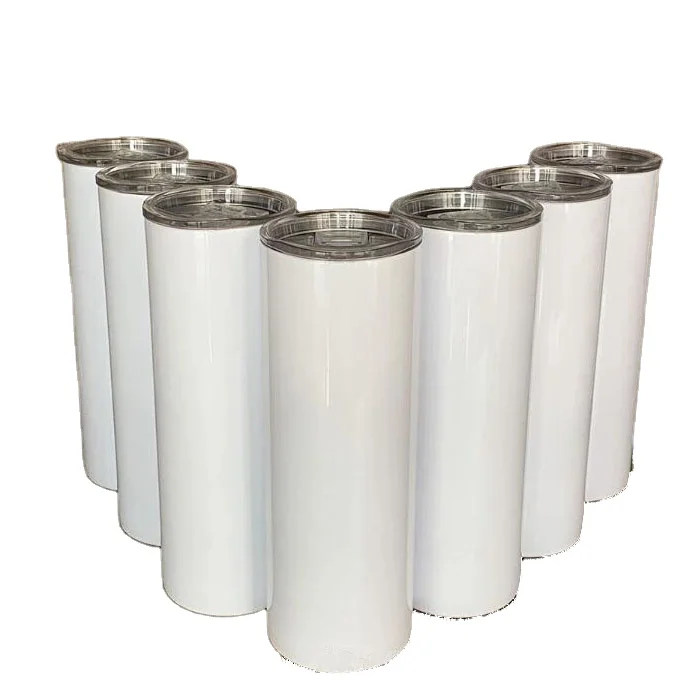 Straight Double Wall Insulated 20oz Sublimation Blanks Skinny Tumbler With Lid and Straw, White
Straight Double Wall Insulated 20oz Sublimation Blanks Skinny Tumbler With Lid and Straw, White