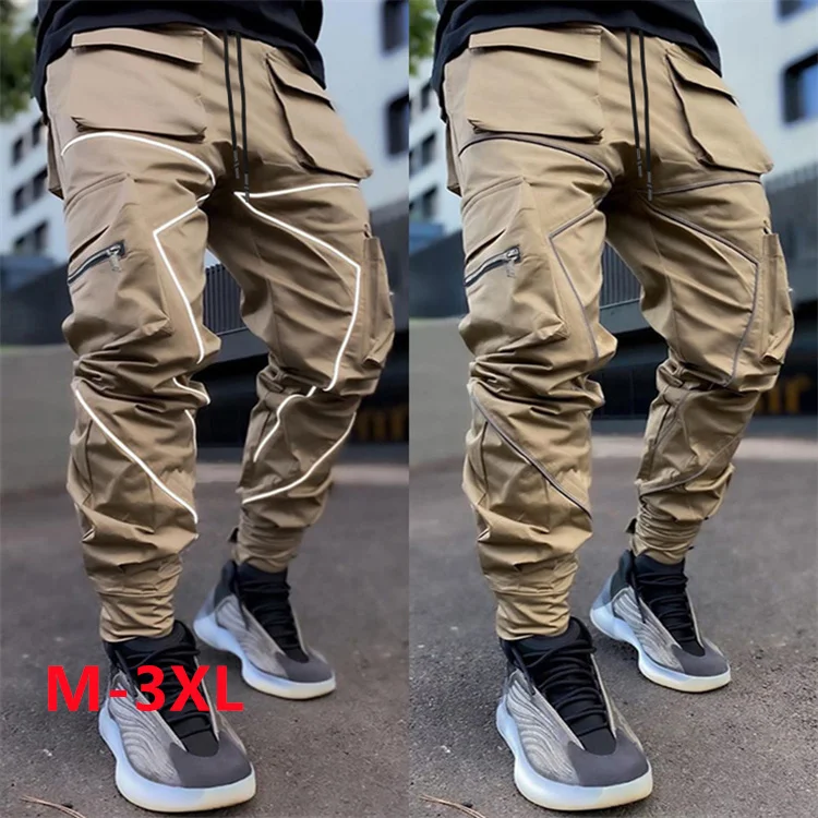 Custom Utility Plus Size Men's Slim Fit Stack Track Mens Sweatpants & Trousers Streetwear Cargo Reflective Pants, Picture color
Custom Utility Plus Size Men's Slim Fit Stack Track Mens Sweatpants & Trousers Streetwear Cargo Reflective Pants, Picture color