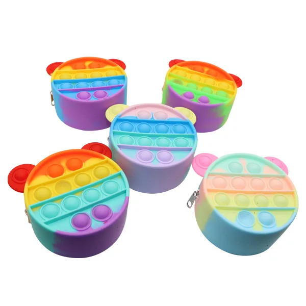 Hot Sale Mini Silicone Small girl round purse Gift Popping Bubbles Toys Wallet Supply Fidget Zipper Coin Bag Pops it, Colorful
Hot Sale Mini Silicone Small girl round purse Gift Popping Bubbles Toys Wallet Supply Fidget Zipper Coin Bag Pops it, Colorful