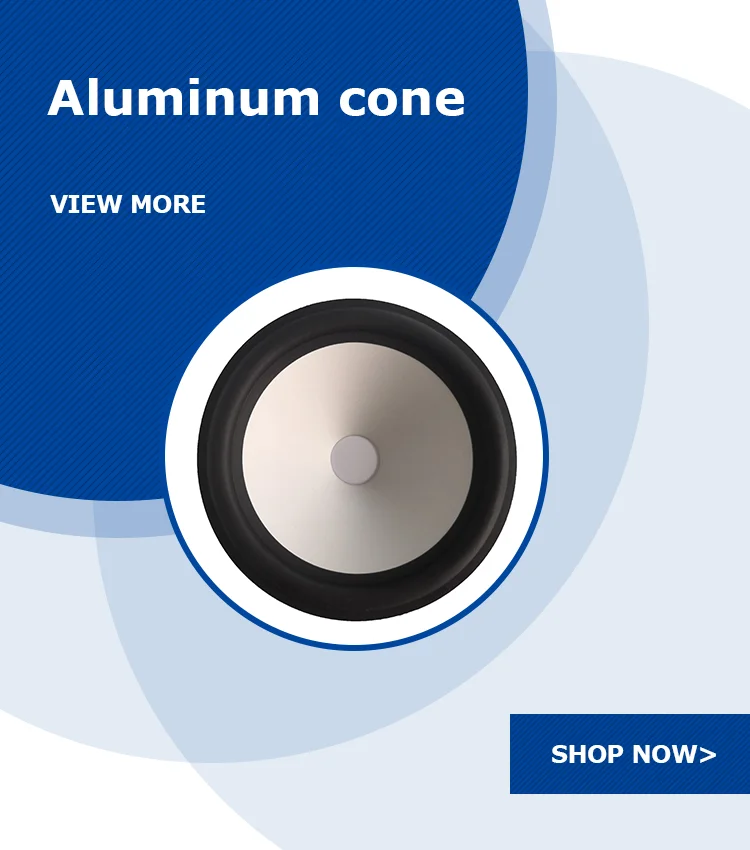 Wholesale 5.5inch rubber surround aluminum speaker cone speaker cone parts