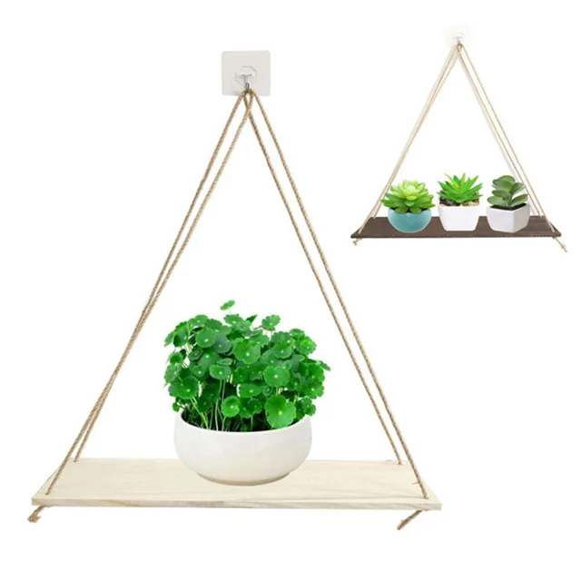 Hanging Rope Storage Flower Pot Storage Rack Modern Minimalist Wall Hanging Kitchen Accessories, As show
Hanging Rope Storage Flower Pot Storage Rack Modern Minimalist Wall Hanging Kitchen Accessories, As show