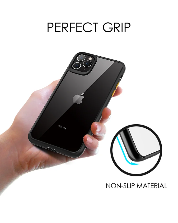 Ultra thin cover for iPhone 11 Max transparent clear PC TPU phone case for iPhone 11 pro max