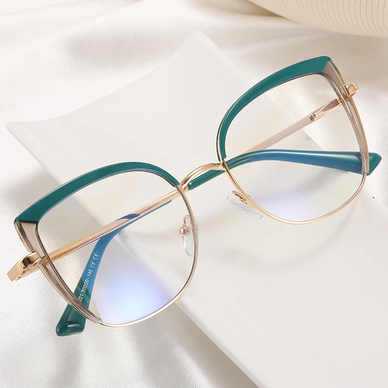2023 Eyeglasses New Women's Metal Full Frame Glasses Stylish Bright Color Blue Blocking Glasses Frame
2023 Eyeglasses New Women's Metal Full Frame Glasses Stylish Bright Color Blue Blocking Glasses Frame