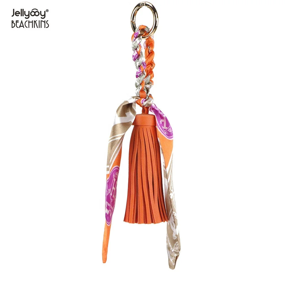 Jellyooy BEACHKINS PU Leather Tassels Bag Charms With Silk Scarves Bag Ornament Tassel Pendant For Handbag Decoration, Have 11 colors
Jellyooy BEACHKINS PU Leather Tassels Bag Charms With Silk Scarves Bag Ornament Tassel Pendant For Handbag Decoration, Have 11 colors