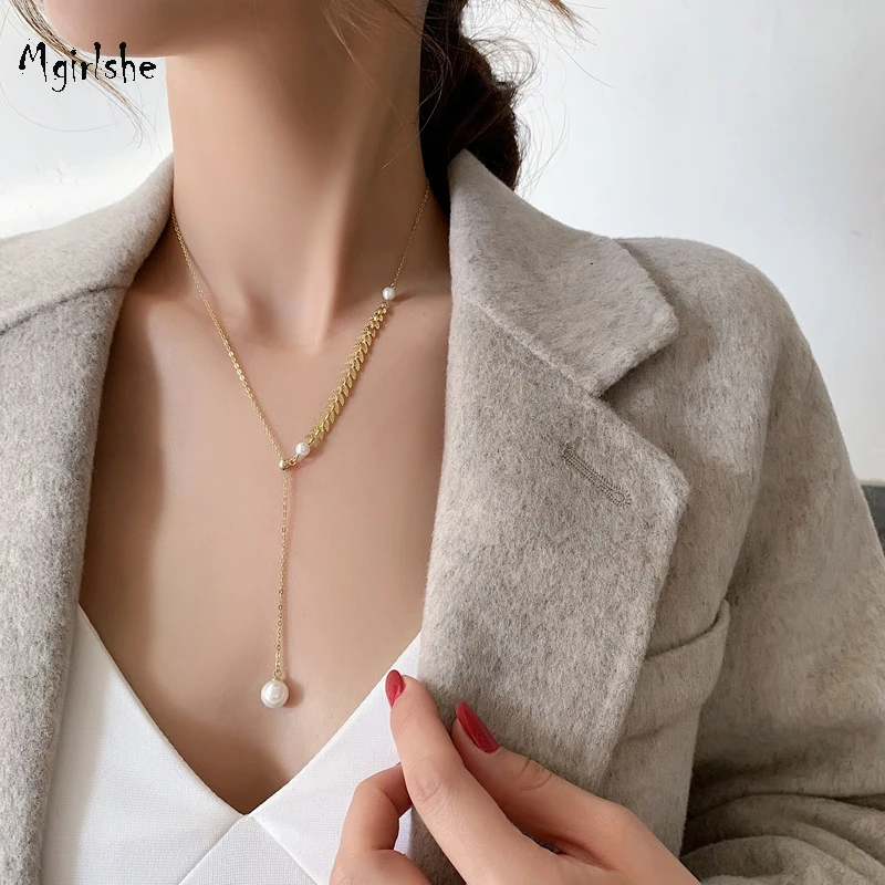 Mgirlshe 2021 Fashion Valentine's Day Present For Girls Gold Silver 925 Chain Necklace Handmade Pearl Necklace, Silver,gold
Mgirlshe 2021 Fashion Valentine's Day Present For Girls Gold Silver 925 Chain Necklace Handmade Pearl Necklace, Silver,gold