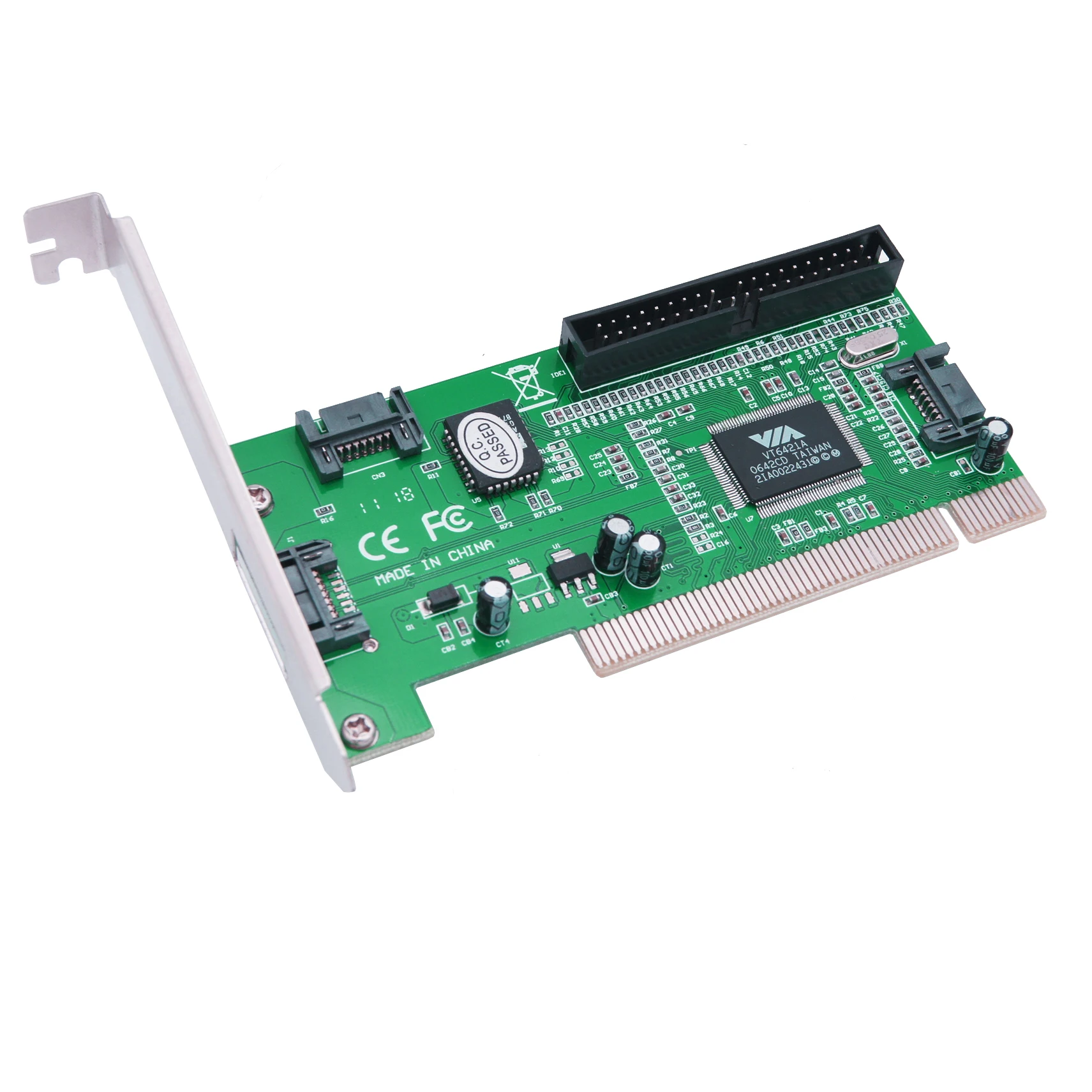 3-Port SATA & IDE PCI Card Chip VT6421 
3-Port SATA & IDE PCI Card Chip VT6421