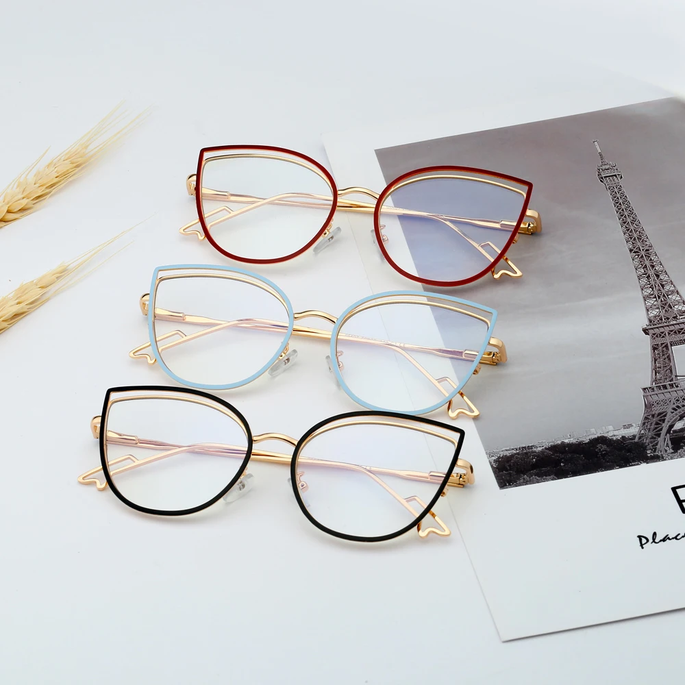 Fashion optical cat eye glasses frame logo computer wholesale blue light blocking glasses
Fashion optical cat eye glasses frame logo computer wholesale blue light blocking glasses