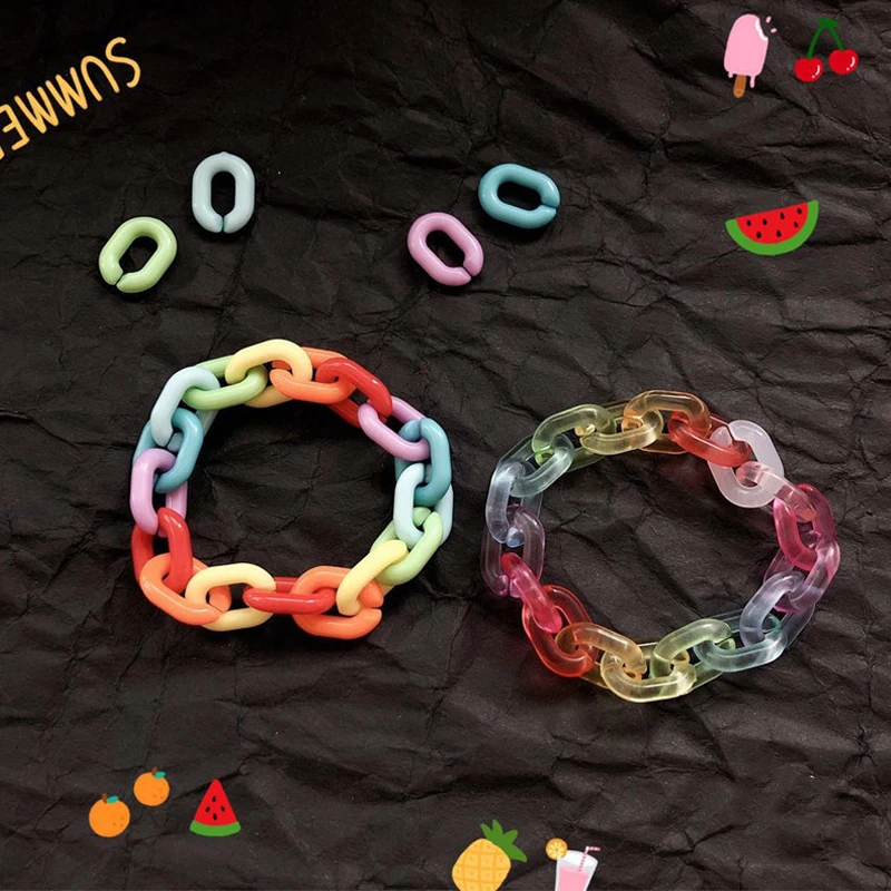 Luxury Women Hips Hop Clear Transparent Colorful Acrylic Bracelet Rainbow Resin Chains Acetate Link Bracelet, Black and brown
Luxury Women Hips Hop Clear Transparent Colorful Acrylic Bracelet Rainbow Resin Chains Acetate Link Bracelet, Black and brown
