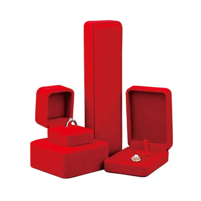 Factory Wholesale Red Velvet Jewelry Gift Box for Ring/Bracelet/Necklace Packing, Red or custom
Factory Wholesale Red Velvet Jewelry Gift Box for Ring/Bracelet/Necklace Packing, Red or custom