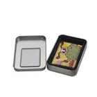 Food grade cookie paper card packaging tin pvc round metal tin can clear lid rectangle tin box with window