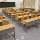 School Furniture High Quality Study Desk Chairs For Students Steel Aluminum Frame School Table Wooden Furniture