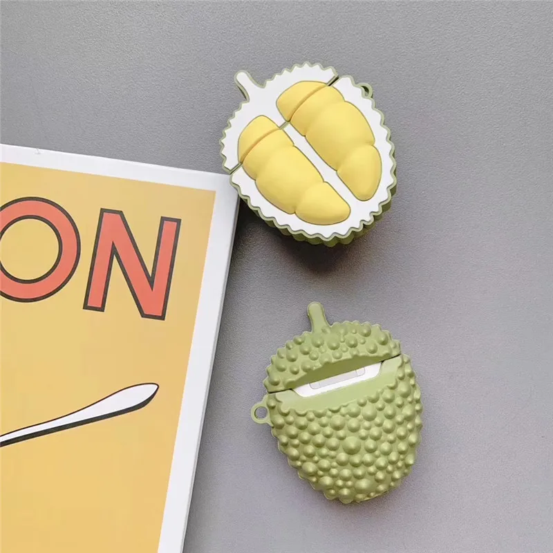 3D Funny Fruit Durian Design Silicone Funda Protective Case Cover Silicon Coque Accessories for Airpods 1 2 for Apple Airpod 2
3D Funny Fruit Durian Design Silicone Funda Protective Case Cover Silicon Coque Accessories for Airpods 1 2 for Apple Airpod 2