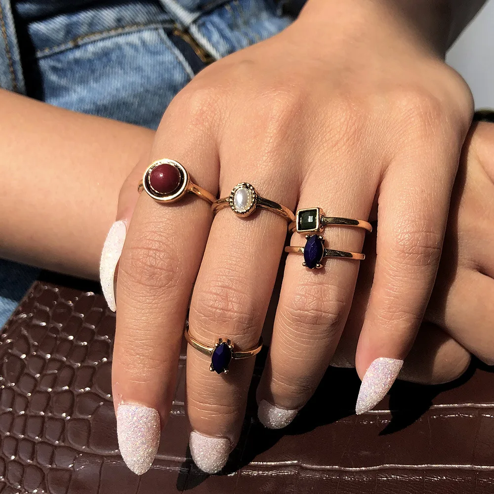 2021 European and American cross border jewelry set rings in fashionable temperament joint ring women's alloy 5-piece set, Picture shows
2021 European and American cross border jewelry set rings in fashionable temperament joint ring women's alloy 5-piece set, Picture shows