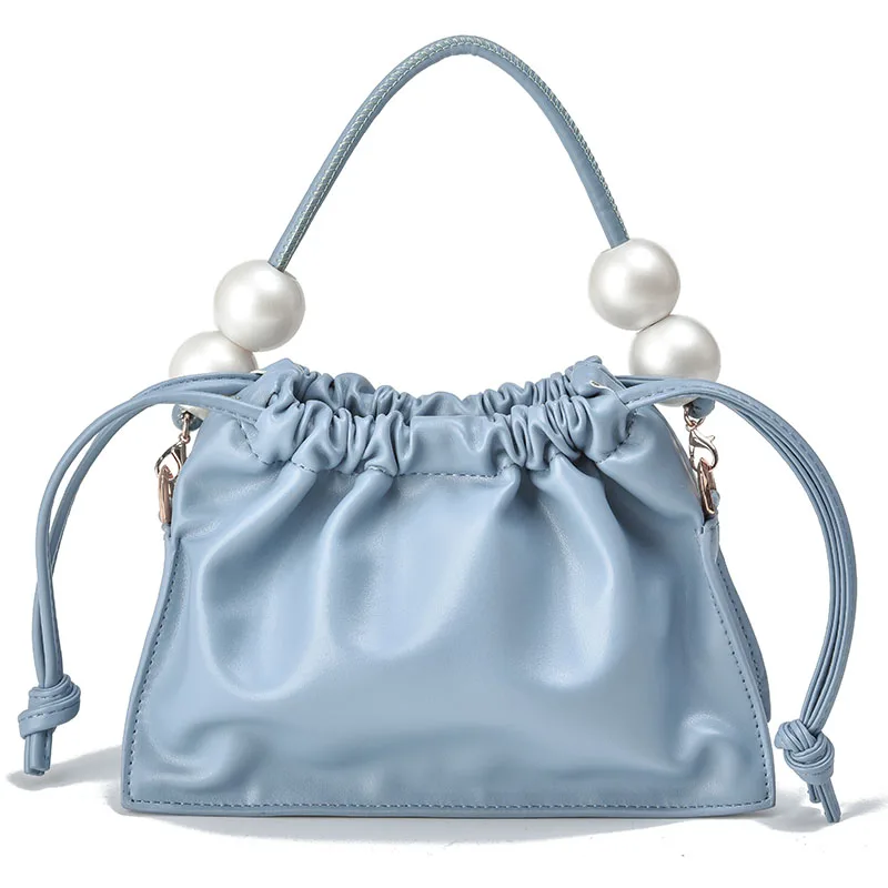 SESHINE New Trending Designer Ladies Pearl Clutch Sweet Soft PU Handbag Blue Drawstring Messenger Small Bag
SESHINE New Trending Designer Ladies Pearl Clutch Sweet Soft PU Handbag Blue Drawstring Messenger Small Bag