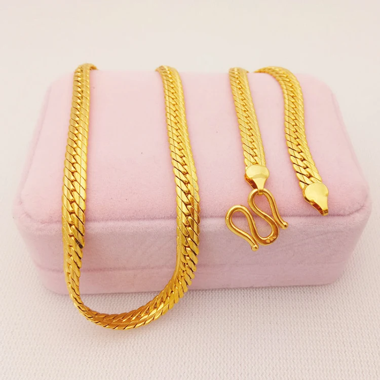 Snake Necklace Brass Gold Plated Flat Chain Exquisite Snake Bone Necklace Men And Women Jewelry
Snake Necklace Brass Gold Plated Flat Chain Exquisite Snake Bone Necklace Men And Women Jewelry