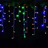 Multicolor 3.5M 96 LED Snowflake LED ICE Curtain Fairy String Lights For Holiday Xmas Wedding Decoration