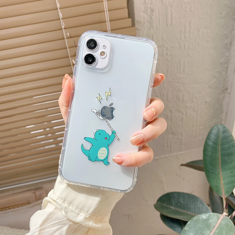 Lovely Green Pink Dinosaur Phone Cover Transparent Phone Case for iPhone 12 Pro
Lovely Green Pink Dinosaur Phone Cover Transparent Phone Case for iPhone 12 Pro
