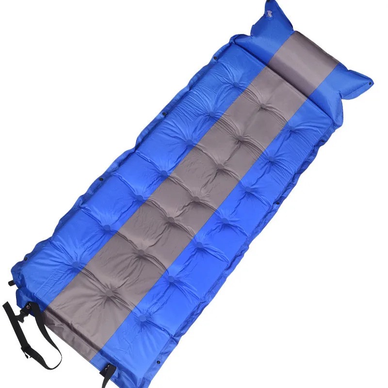 Outdoor Travel Camping Inflatable Sleeping Pad with Pillow, Blue, dark blue + gray, dark purple, red, black 
Outdoor Travel Camping Inflatable Sleeping Pad with Pillow, Blue, dark blue + gray, dark purple, red, black