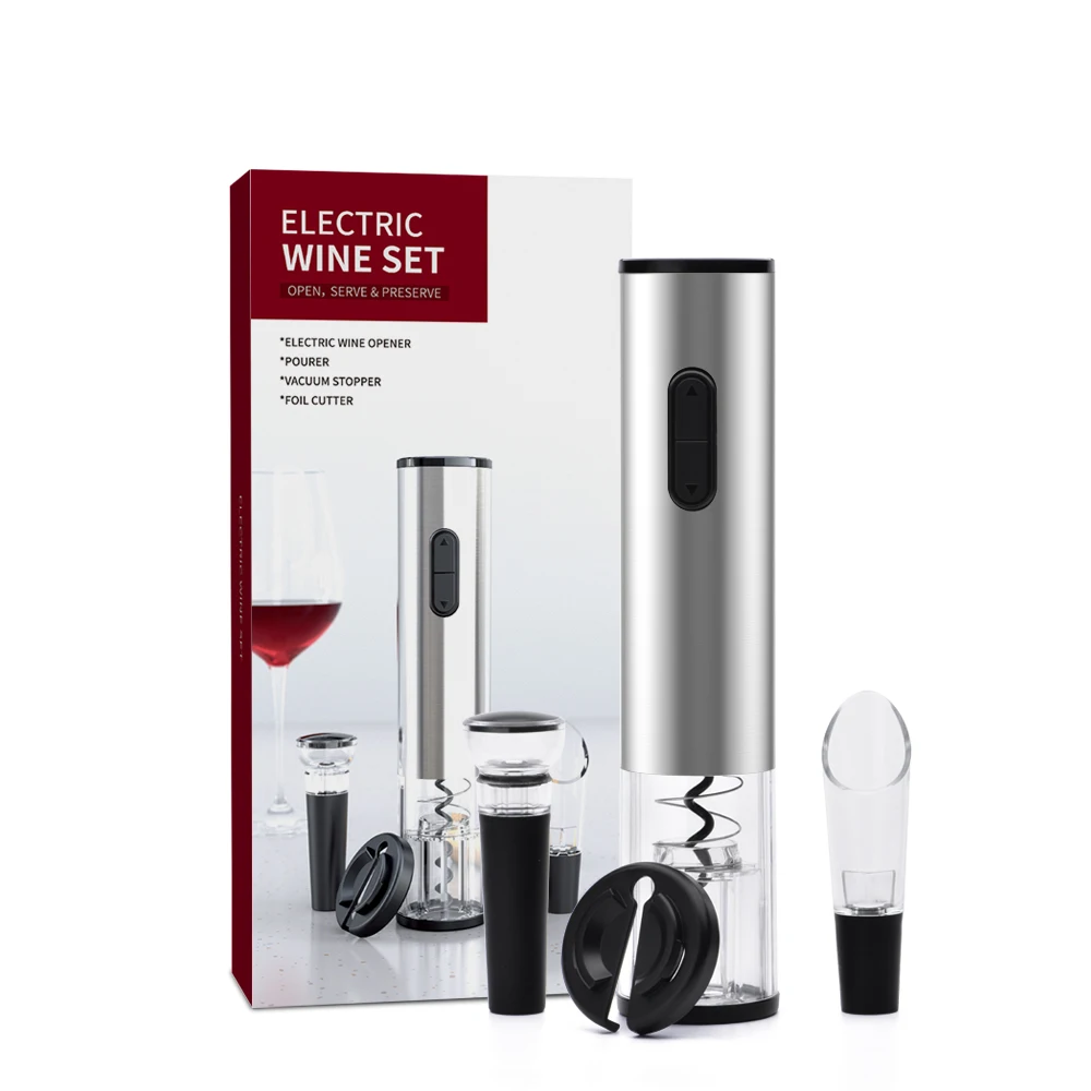 New Arrival Amazon Bestseller Battery Operated Stainless Steel Automatic Electric Wine Opener Gifts For Corporate Business Gift
New Arrival Amazon Bestseller Battery Operated Stainless Steel Automatic Electric Wine Opener Gifts For Corporate Business Gift