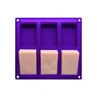 Wholesale Rectangle 6 Cavity Cake Baking Pans Chocolate Ice Cube Soap Trays Multifunctional Soap Moulds Silicone Soap Molds