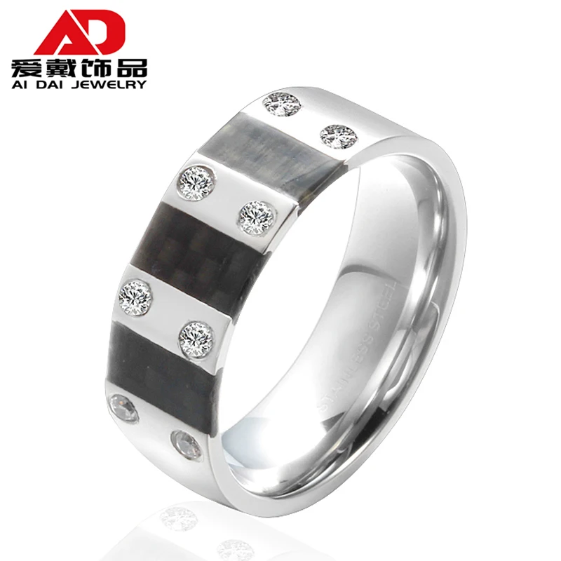Wide version diamond-studded couple ring simple and elegant ins wind lightweight couple ring carbon fiber titanium steel net red
Wide version diamond-studded couple ring simple and elegant ins wind lightweight couple ring carbon fiber titanium steel net red