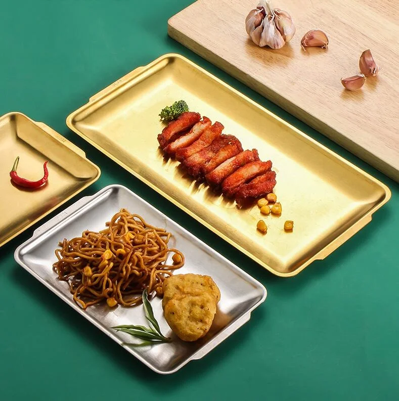 Korean gold luxury wedding dinner plates dinnerware metal stainless steel food dishes
Korean gold luxury wedding dinner plates dinnerware metal stainless steel food dishes