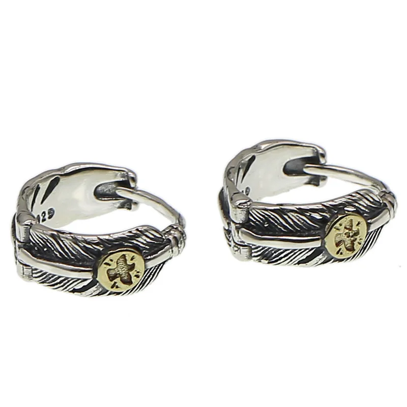 Wholesale S925 Sterling Silver retro fashion personality trend Taiyin Takahashi style Feather Earrings
Wholesale S925 Sterling Silver retro fashion personality trend Taiyin Takahashi style Feather Earrings