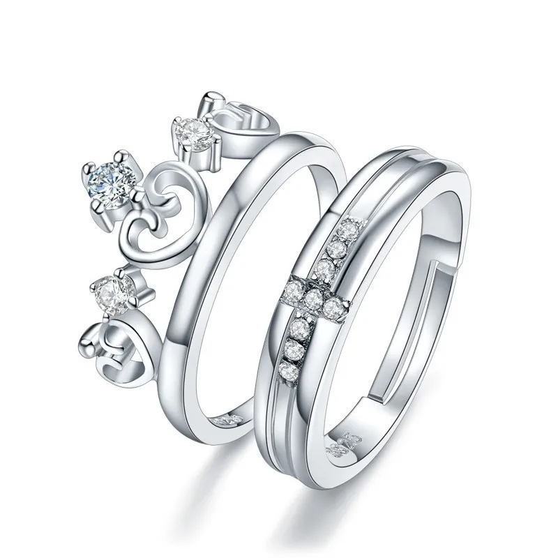 WSYEAR S925 Sterling Silver Rings Jewelry Love Crown Ring Cross Couple Ring Proposal Diamond Gift Jewelry Wholesale OEM Factory, White rose gold
WSYEAR S925 Sterling Silver Rings Jewelry Love Crown Ring Cross Couple Ring Proposal Diamond Gift Jewelry Wholesale OEM Factory, White rose gold