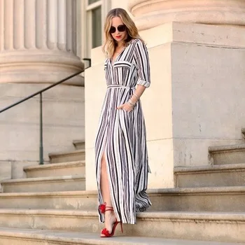 CYX009 Summer Loose Strip Pocket Maxi Shirt Dress Side Open Fork Casual Office Ladies Dress Women, Picture color
CYX009 Summer Loose Strip Pocket Maxi Shirt Dress Side Open Fork Casual Office Ladies Dress Women, Picture color