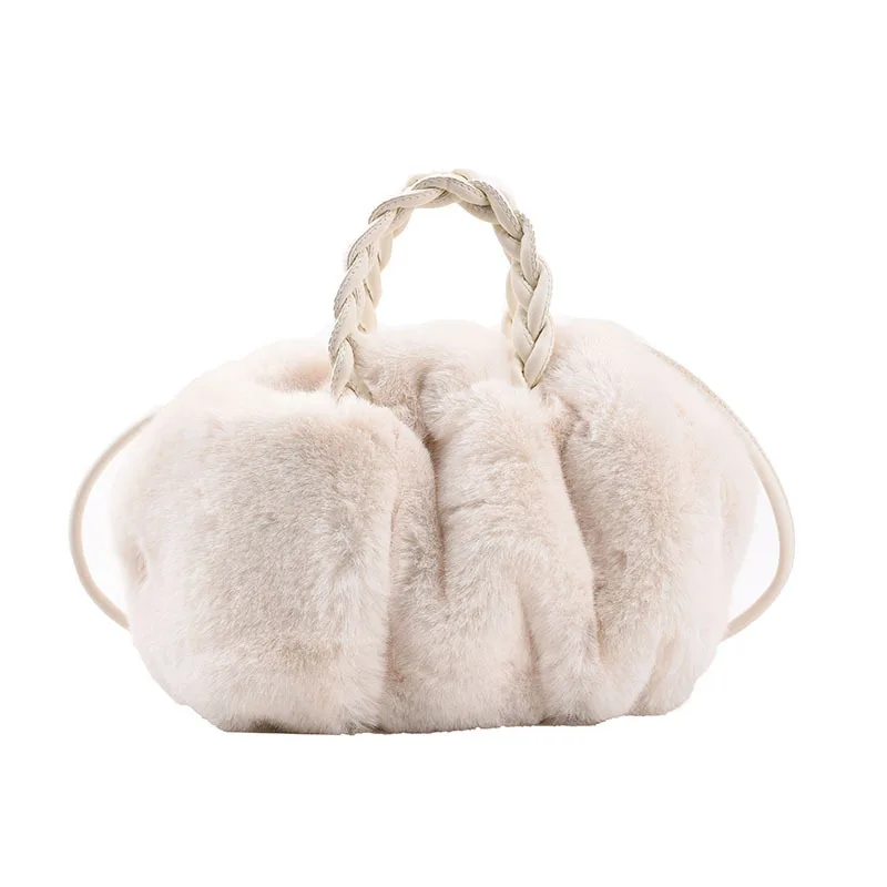 black color handmade pu leather handle strap trendy purse fashion barrel soft faux fur handbags for women
black color handmade pu leather handle strap trendy purse fashion barrel soft faux fur handbags for women