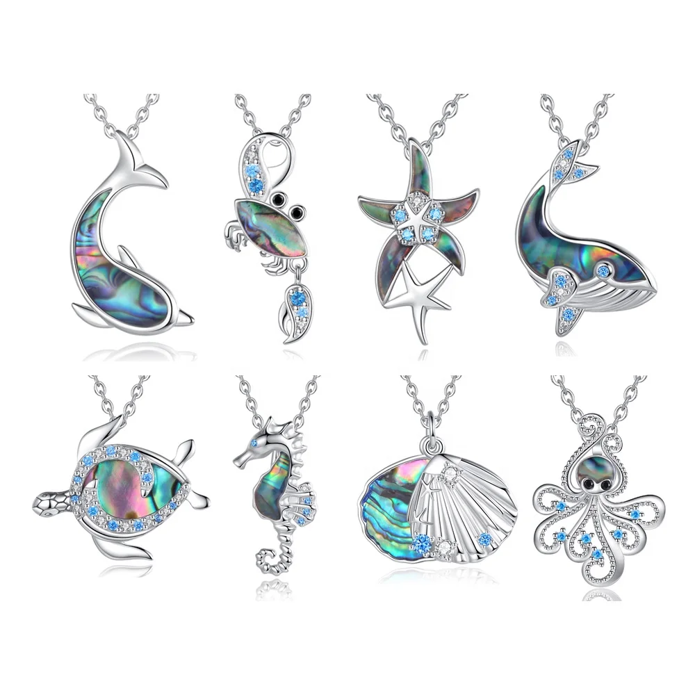 New Arrival Colorful Sea Abalone Shell 925 Sterling Silver Ocean Series Jewelry Pendant Necklace
New Arrival Colorful Sea Abalone Shell 925 Sterling Silver Ocean Series Jewelry Pendant Necklace