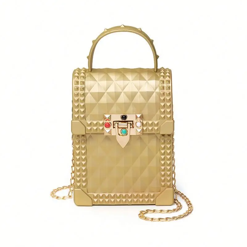 2020 Latest Women Matter PVC Rivet Jelly Purses and Handbags Phone Bag Famous Brands Candy Tote Hand Bags
2020 Latest Women Matter PVC Rivet Jelly Purses and Handbags Phone Bag Famous Brands Candy Tote Hand Bags