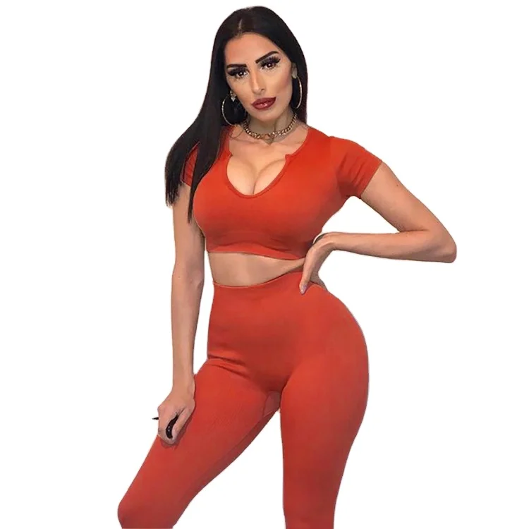 Quick-drying ribbed deep V sexy short-sleeved bra set sports yoga fitness pants fitness fashion ladies sports suit, Picture color/custom color
Quick-drying ribbed deep V sexy short-sleeved bra set sports yoga fitness pants fitness fashion ladies sports suit, Picture color/custom color