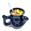 Novelty wake and bake coffee mug pipe all in one tobacco mug ceramic smoking pipe coffee mug Ceramic 16oz gift tea cup