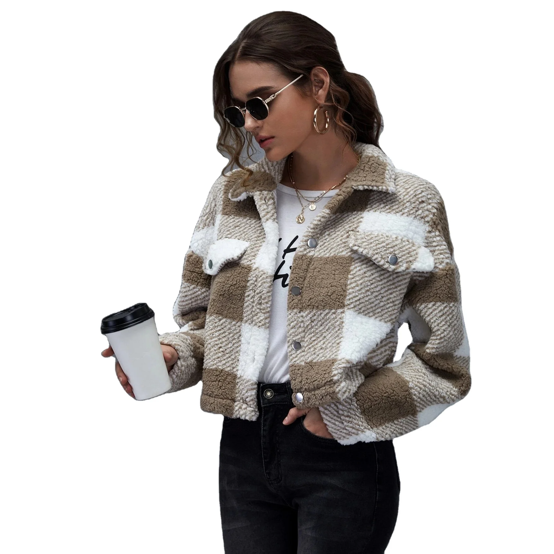 10%OFF Autumn Casual plaid shirt women short coats Buttons pockets femme jackets coat Streetwear ladies spring Loose coats
10%OFF Autumn Casual plaid shirt women short coats Buttons pockets femme jackets coat Streetwear ladies spring Loose coats