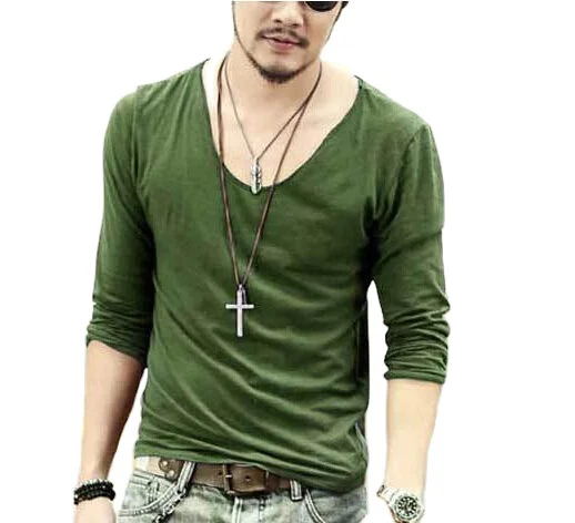 Autumn outfit pure color cotton bamboo cotton slim long sleeve T - shirt type men bottom shirt
Autumn outfit pure color cotton bamboo cotton slim long sleeve T - shirt type men bottom shirt