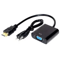 HDMI to VGA Adapter with 3.5mm Audio Port Audio Video Cable hdmi/vga converter 1080P for PC Laptop Tablet
HDMI to VGA Adapter with 3.5mm Audio Port Audio Video Cable hdmi/vga converter 1080P for PC Laptop Tablet