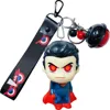 YWLL 3D Cartoon Figure PVC Marvel Avengers Keychain Kids Key Holder Trinket Cute Superhero Batman Spider Man Key